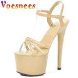 Stripper Heels Shoes For women Open Toe Sandals Girls Shoe for Party Club Women Sexy Show Sandals High Heels Red