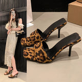 Breakj Slippers 2025 Summer Font Light High-Sleeker Cool Slippers Fashion Leopard Prints And