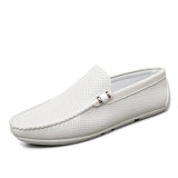Men's Loafers Shoes New Summer Fashion Boat Shoes Men Breathable Soft Flats Comfy Slip-on Moccasins Leather Men Casual