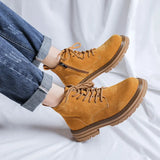 Breakj Boomen British Mid Side Side Zipper Workshoes Fashion Fall Winter Pigskin Rhubarb Boots
