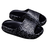 2021 Summer New Men's Slippers Thick-Soled Non-Slip Sandals Female Graffiti Casual Home Beach Slippers EVA Cartoon