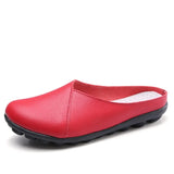 Summer Sneakers Slip On Flat Shoes Women's Casual Loafers Walking Shoes Female Outdoor PU Leather Soft Bottom