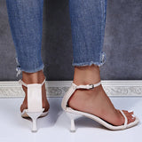 Women's Sandals 2021 Sexy Square Head Strap High Heels Basic Shoes Casual Party Pumps Female Fashion Summer Size