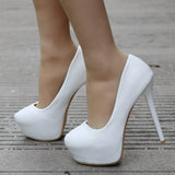 Breakj Cm White Heel Single Shoes Red Thin Heel Waterproof Table White Wedding Shoes Large High Heels Wedding