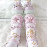 Women Shoes Flat Lolita Thick Bottom Lovely Soft Girl Lolita Round Head Shallow Mouth Low Heel Girl's