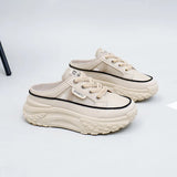 Breakj Korean Version Net Low Help Dad Shoes Female 2025 Summer New Breathable Student Sports Increase Leisure XW