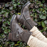 Breakj Women's Boots 202 Autumn And Winter Side With The Middle And Wearing Low-Heeling Boots 41-43 British Wind Martin
