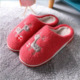 Cute Deer Slippers Candy Color Plush Shoes Women Winter 2021 Indoor Home Keep Warm Female Couple Slippers