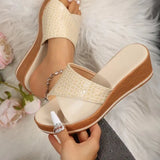 Breakj Size Slippers Women's Spring / Summer 2024 Women's Shoes Thick Round Head Flat Fish Mouth Slippers Casual