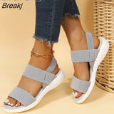 Sandals Women Wedges Sandal Ankle Buckle Open Toe Fish Mouth Platform Swing Summer Woman Beach Shoes Fashion 2023