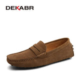 Spring Summer NewMen's Loafers Comfortable Flat Casual Shoes Men Breathable Slip-On Soft Leather Driving Shoes