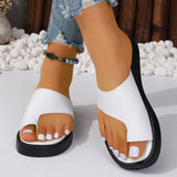 Breakj Summer Slippers Pure Color Set Toe Thick Bottom Slippers Large Size Polyurethane Bottom Slippers