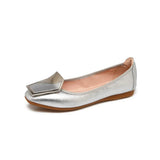 New Women Soft Ballet Flat Shoes PU Leather Heart Button Pointed Toe Women's Foldable Slip On Green Red Loafers