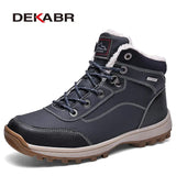Men Fashion Warm Boots 2021 Autumn&Winter Shoes Men Casual Boots Male Brand Genuine Leather Lace-up Ankle Work Men