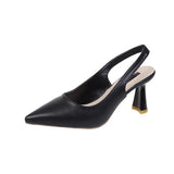 Breakj Spring And Summer New Sharp-Headed High-Heeled Shoes Women's Fine Heel Head Sandals Behind The Empty Light Single