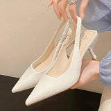 Breakj Temperament High Heel Thin Heel 2025 Spring And Summer New Black Bag Head Comfortable High Heel
