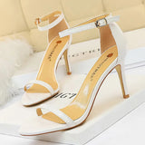 Shoes Super High Heels 11cm Women Shoes Patent Leather Woman Pumps Sexy Women Heels Stiletto Open Toe Ladies Shoes