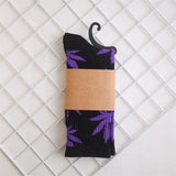 Socks For Women Men's Cotton Socks Hip Hop Leaf high Quality Harajuku Ladies White Green Spring Autumn casual long