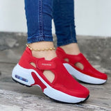 Women Fashion Vulcanized Sneakers Platform Solid Color Flats Ladies Shoes Casual Breathable Wedges Ladies Walking