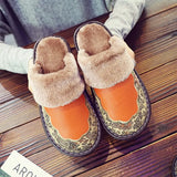 Slippers Winter Home Soft Floor Slippers For Men Female Indoor Plush Sewing Women Flat Shoes 2020 Couple Footwear