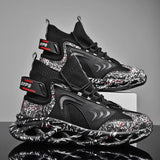 Men Casual Running Sports Shoes Breathable High Top Sneakers Thick Bottom Increased Basketball Shoes for