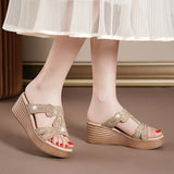 Heels For Women Wearing Slippers, Thick Soles, Water Drill Sandals, Summer Flat Soles, Roman Shoes, Small People, Heightened