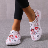 Shoes Women Print Breathable Sneakers Woman Slip-on Light Non-slip Flats Ladies Soft Bottom Casual Sports