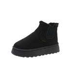 Breakj Snow Boots Women Winter New Anti-Slip Thick Shortbread Shoes Plus Velvet Warm Cotton Boots
