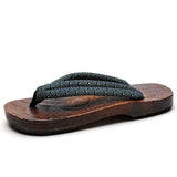 Men's Slippers Japanese Style Wooden Shoes Handmade Chinese Style Wooden Slippers Home Summer Sandals Flip Flops