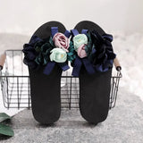 New Women Summer Red Beach Sandals Slipper Indoor Outdoor Flip-flops Beach Shoes Fashion Female Casual Flower