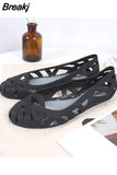 Women Sandals 2023 Hollow Flat Shoes Female Slip on Sandals Fashion Soft Light Slides Ladies Comfortable Beach Flat