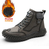 Warm Men's Casual Shoes Fashion Men's Leather Boots Comfortable Men's Ankle Boots Outdoor High Quality Hiking Boots