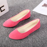 Flat Shoes Trend Simple Sweet Classic Candy Colors New Autumn Summer Casual Flock Flats Boat Cute Girls Flats Office