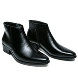 Mens Leather Boots Classic British Style Casual Business Shoes High Quality Ankle Boots for Men Plus Size Men