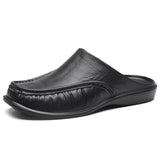 Summer Men's Half Sole Slippers Classic Closed Toe Sandals Slipper Mule Clogs Men Flip Flops 40-47 Plus Size Garden