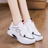 Breakj Shoes Women's Spring And Autumn New 2025 Korean Version Of The Flat Bottom Lace Casual Shoes Old Dad Shoes Running