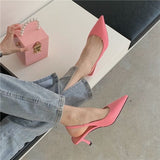Breakj Summer New Korean Version Of Web Celebrity Ins Most Popular Pointed Shallow High Heels With Single Shoes