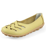 Genuine Leather Summer Women Flats Shoes 2021 Casual Shoes Breathable Ladies Loafers party Platform Women's
