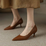 Women's Single Shoes Pointed Toe Thin High Heels Daily Wear Shoe Slip-on Design Light Summer Shallow Mouth High Heels