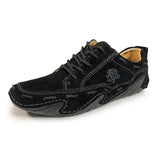o'clock Quality Genuine Leather Men Shoes Casual Breathable Non-slip Driving Sneaker Trendy Outdoor Footwear Big Size