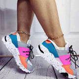 Sneakers 2020 Autumn Casual Shoes Fashion Contrast Color Leopard Sport Shoes Ladies Chunky Sneakers Female Platform