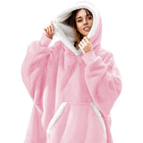 Blanket Men Women Giant Oversize Hoodie Sweatshirt Sweat Hooded Winter Bathrobe Blanket Sherpa Fleece