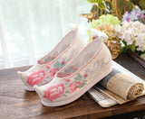 Breakj Shoes Hanfu Shoes Ancient Style Female Embroidered Cloth Shoes Inside The Raised Head Ancient Costume Shoes Cloth Shoes
