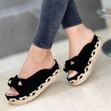 Summer Women Sandals platform ladies slippers open toe bow sandals women plus size