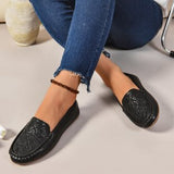 And Autumn 2025 New Single-Shoe Women's Version Of The Round Head Large-Size Flat Bottom Low-Heeled Casual Wear Bean