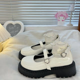 Lolita shoes heart platform shoes summer elegant Mary Janes Japanese soft girl JK uniform high heels college cute women's