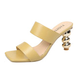 Summer New Fashion Sandals, High Heels, Slippers, Special-Shaped Gourd Heels, Large