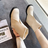 Modern Boots 2021 Peculiar Personality Motorcycle Boots Ladies Fashion Street Slip-on Ankle Boots Women