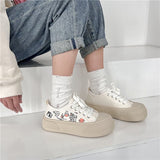 Canvas Shoes Girls 2024 New Summer Minority Retro Students Wear Small White