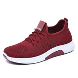 Sneakers Knitted Lace Up Summer Sneakers Women Sock Shoes Light Breathable Female Vulcanized Shoes Ladies Running